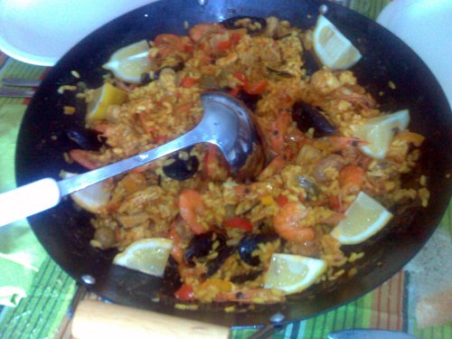 Paella con zafferano marocchino Paella con zafferano marocchino
